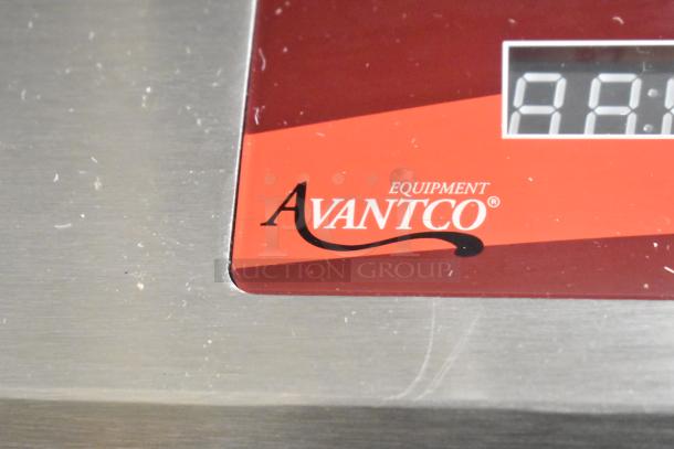Brand new Avantco 177IC35DB double induction cooker. Displays Avantco logo. Scratch and dent condition, 208-240V, 1 phase.