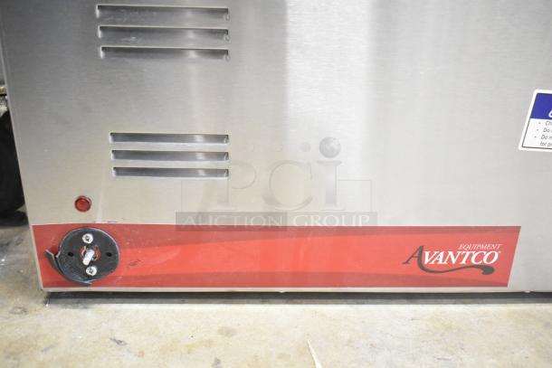 Brand new Avantco 177FW200D dual well electric food warmer, scratch and dent. Stainless steel, thermostatic controls.