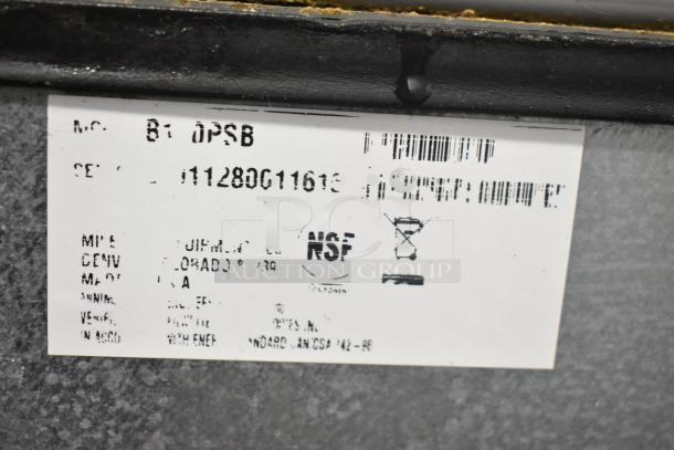 2019 Ice-O-Matic CIM1446HA4 ice machine label showing model and serial number for a commercial half-dice cube ice maker.