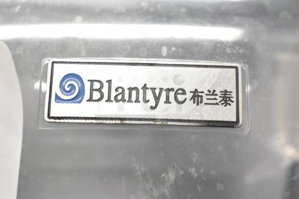 Blantyre Q8 Countertop Blender with sound enclosure, includes 2 pitchers, 220V, 1 Phase, brand label visible.