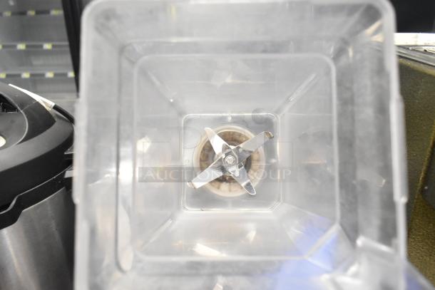 Blantyre Q8 Countertop Blender blade assembly inside pitcher. Includes sound enclosure, two pitchers, 220V, 1 phase.