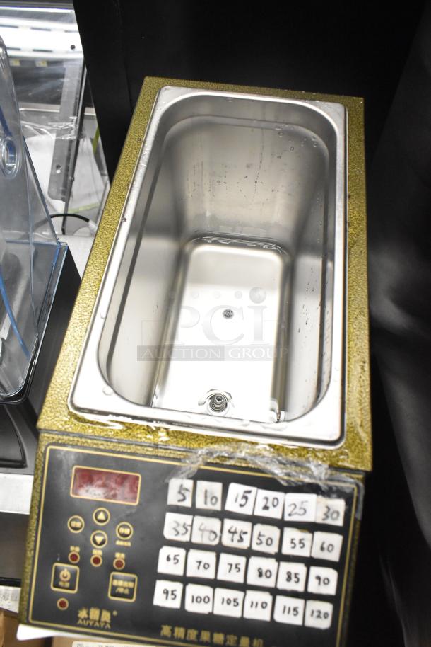 Autata ATT-9LS countertop fructose machine, 110 volts, 1 phase. Features keypad controls, visible wear on keypad area.