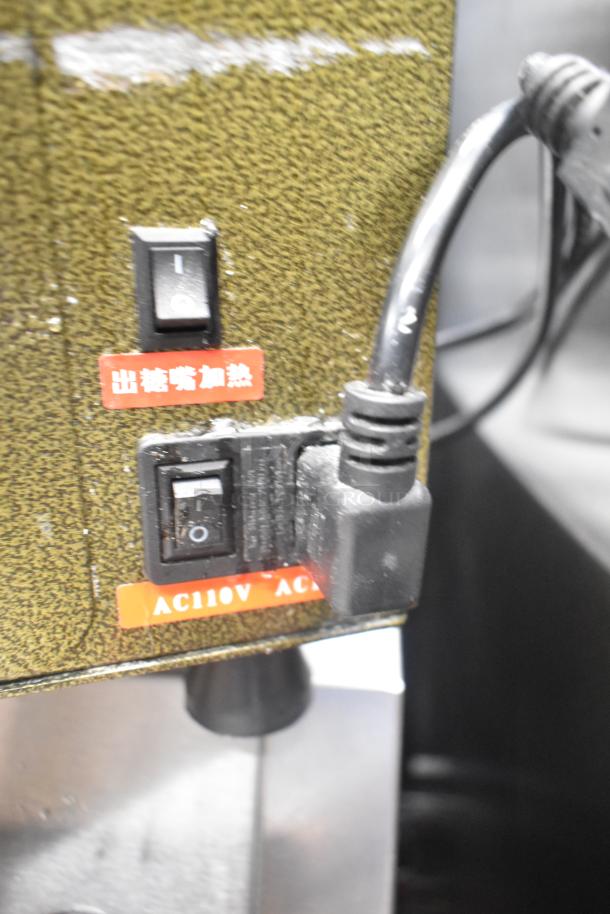 Autata ATT-9LS Fructose Machine, 110V, 1 Phase, features control switches and labeled markings for function and voltage.