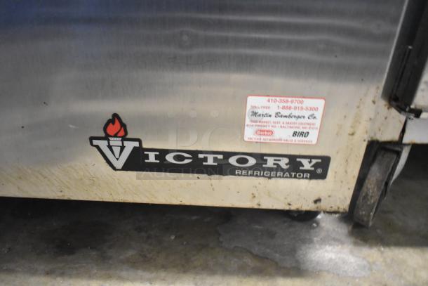 Victory UR-48-SST 2 Door Undercounter Cooler, 115V, 1 Phase, visible brand logo, minor wear on exterior.