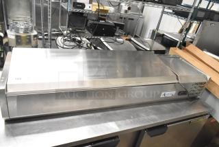 2025 Avantco 360CPT54 Commercial Countertop Refrigerated Rail, stainless steel, 115 volts, 1 phase, new condition, visible label.