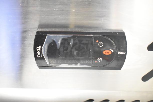 2025 Avantco 360CPT54 Commercial Countertop Refrigerated Rail control panel, featuring CAREL digital display and settings.