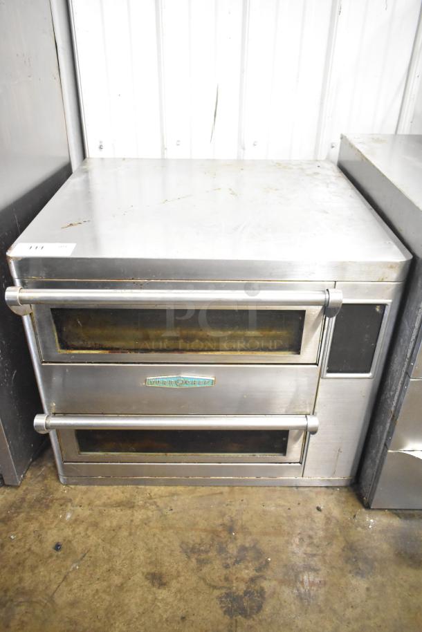 Turbochef HHD Commercial Double Batch Electric Oven, stainless steel, ventless, 208/240V, 3 phase, used condition.