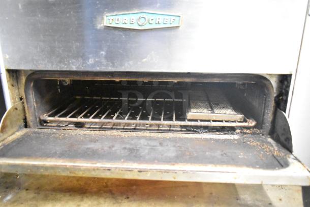 Turbochef HHD Double Batch Electric Oven, ventless impingement, used condition, 208/240V, 3 phase, interior view.