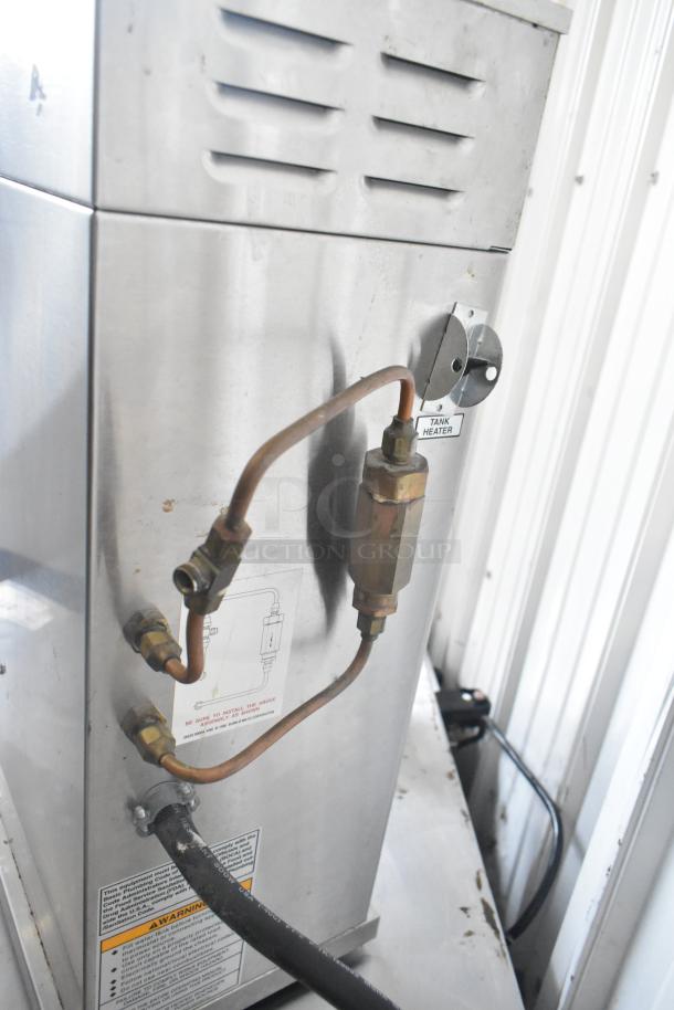 Bunn CWTF35-APS Airpot Brewer, stainless steel body, visible tank heater label, 120/208-240 volts, 1 phase.