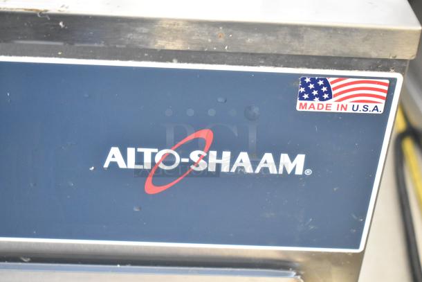 2017 Alto Shaam 750-S Halo Heat insulated heated cabinet, 1/2 height, mobile on casters, 120V, 1 phase, "Made in USA" label.