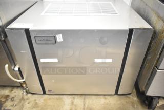 2019 Ice-O-Matic CIM0430HA ice machine head, 115V, 1 phase, stainless steel, slight wear. Labels indicate brand and model.