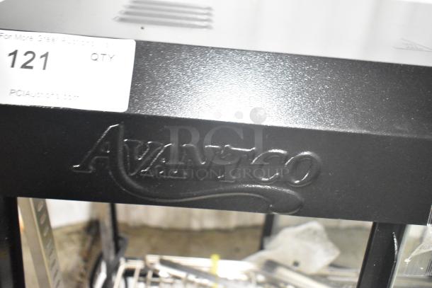 Avantco 177HDC26 heated display case, brand new scratch and dent condition, with label showing "121 QTY."