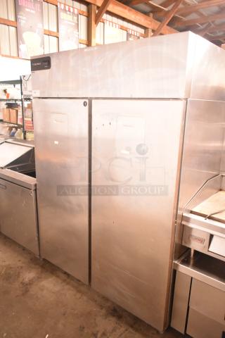 2019 Delfield GBF2P-S commercial 2-door reach-in freezer, stainless steel, 115 volts, 1 phase, good condition.