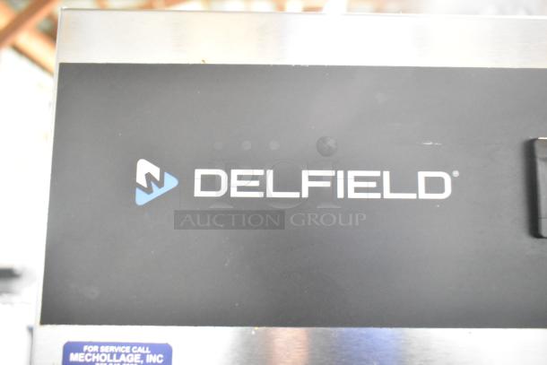 2019 Delfield GBF2P-S 2 Door Reach In Freezer, 115V, 1 Phase, features Delfield logo on front panel.