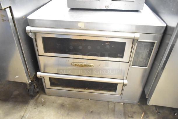 2023 Turbochef HHD Double Batch Electric Oven, impingement, ventless, 208/240V, 1 Phase, stainless steel, visible wear.