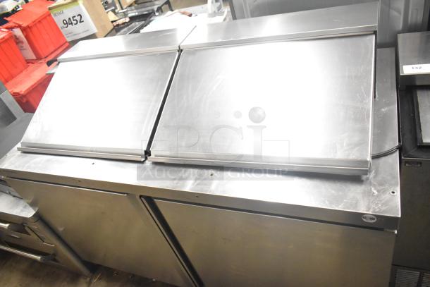 2024 Delfield 4460NP-24M Commercial Sandwich Salad Prep Table, stainless steel, bain marie mega top, excellent condition.