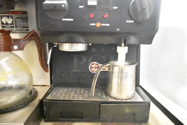Espresso Italia Easy Cup 300 countertop espresso machine, single group, 115 volts, with water indicator. Used condition.