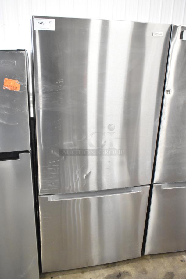 Brand new Vissani MDBF18SS reach-in cooler with drawer freezer, 115V, 1 Ph. Features minor scratches and dents.