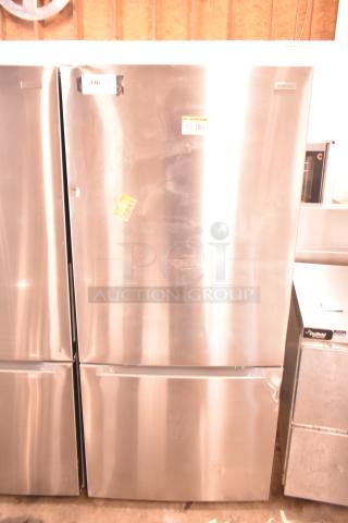 Brand new, scratch and dent 2025 Vissani MDBF18SS reach-in cooler with drawer freezer, 115V, 1 phase, stainless steel.