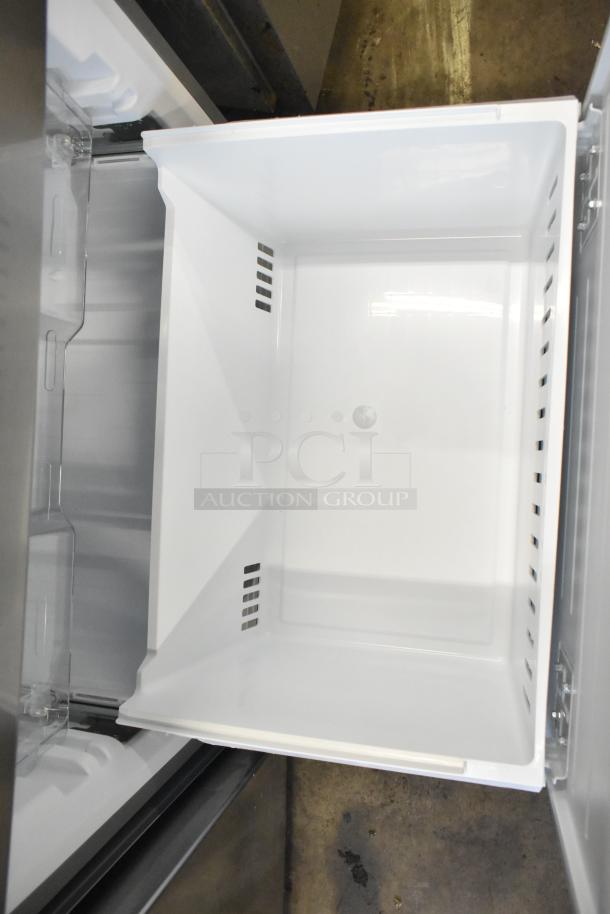 Brand new scratch and dent 2025 Vissani MDBF18SS reach-in cooler with drawer freezer, 115 volts, 1 phase.