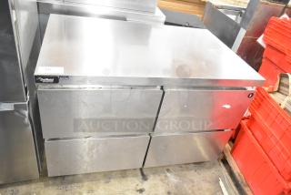 2017 Delfield GUR48P-D 4 Drawer Cooler, stainless steel, commercial use, 115V, some wear, Delfield label visible.