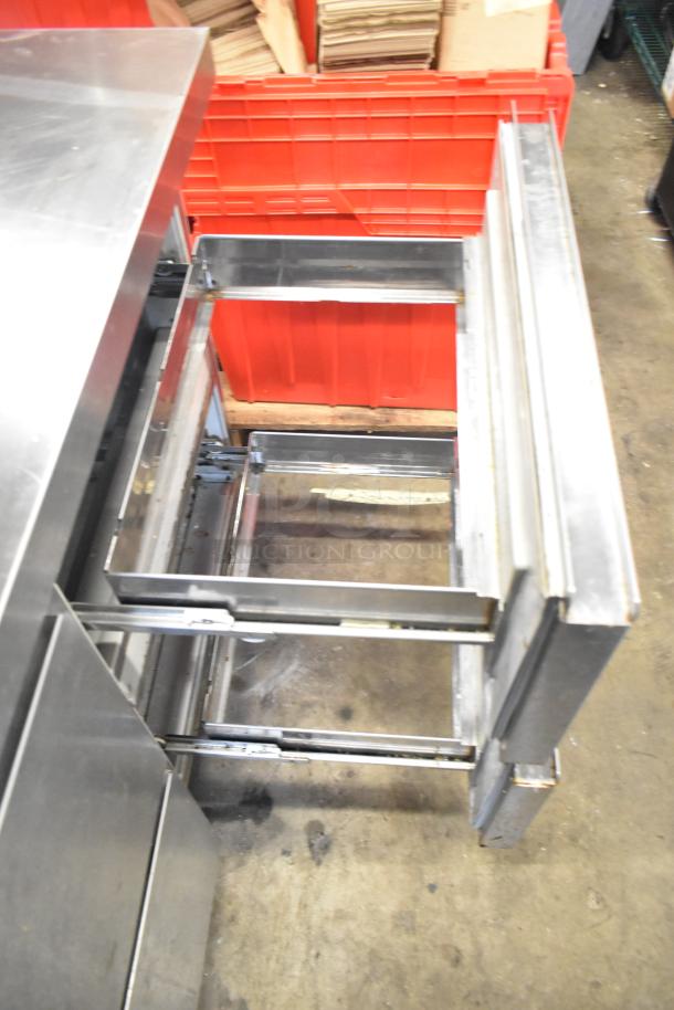 2017 Delfield GUR48P-D 4 Drawer Cooler, stainless steel, commercial use. 115V, 1 phase, in used condition.