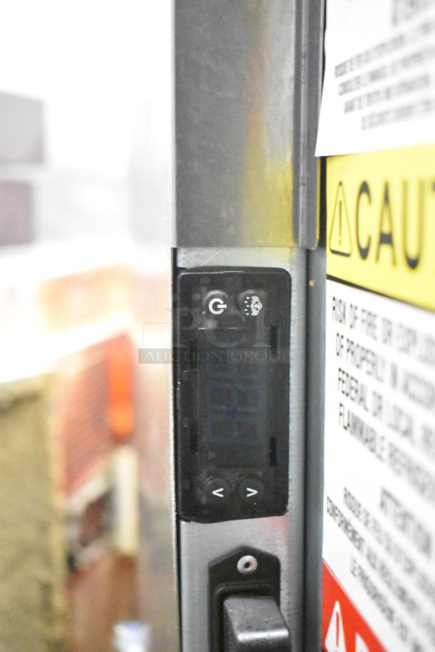 2017 Delfield GUR48P-D commercial cooler, 4-drawer, digital controls, caution label, 115V, 1 phase, stainless steel.