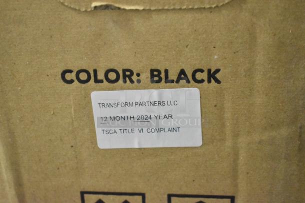 IN ORIGINAL BOX! Mount-it! Compact Standing Desk Converter, black. Box label shows "Transform Partners LLC" and "TSCA Title VI Compliant."