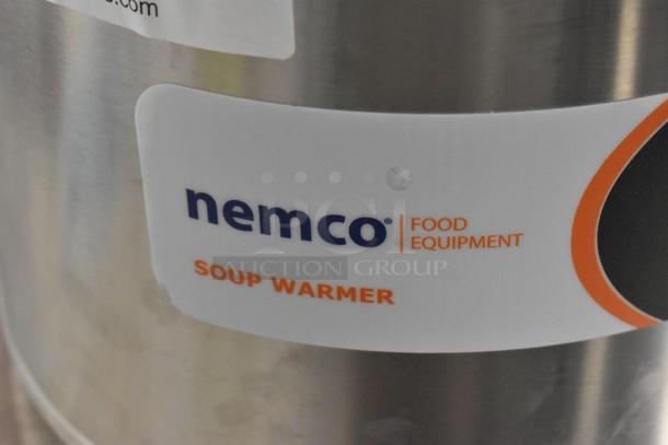 BRAND NEW 2025 Nemco 6100A 7 Qt. Countertop Warmer, scratch and dent, 120V, 1 Phase. Label reads "nemco Food Equipment Soup Warmer."