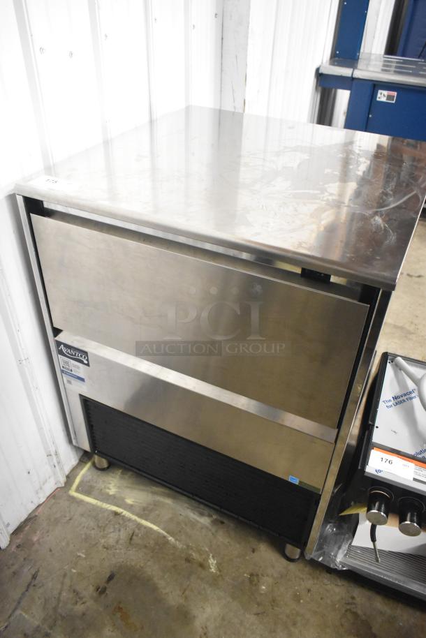 Brand new Avantco 194EUCF340A undercounter ice machine, 2025 model, 340 lb. capacity with 99 lb. bin, 115V, 1 phase.