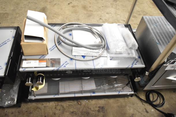 Brand new Gaggia MGV293NPU Vetro Black 3 Group Espresso Machine, 220/230V, scratch and dent condition, with installation kit.