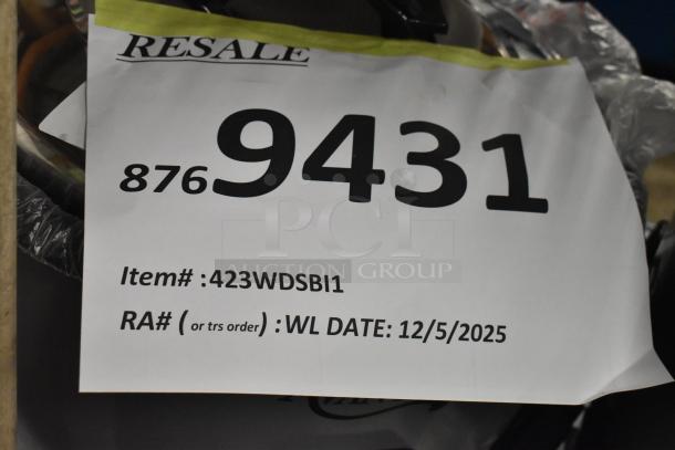 Brand new 2025 ServIt WDSBI-1 drawer warmer with scratch and dent imperfections. Tag shows item and date: 12/5/2025.