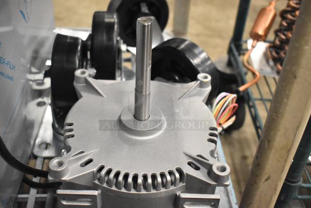 BRAND NEW Nidec Motor with slight cosmetic damage. 208-240 Volts, 1 Phase. Suitable for HVAC systems.