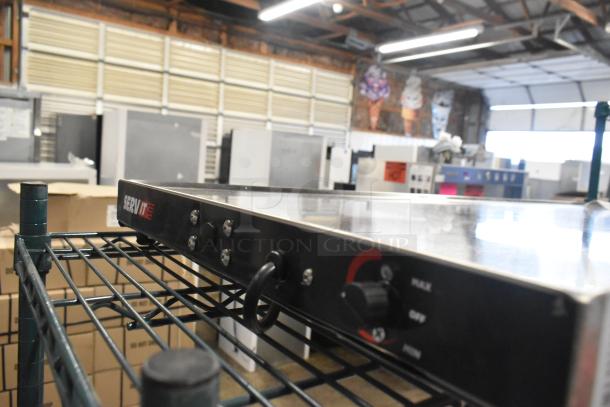 BRAND NEW 2025 ServIt 423HSW2048 48" stainless steel heated shelf warmer, visible control panel, 120V, 1 phase, scratch and dent.