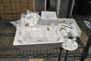 Brand new Dual-Lite EVHC6IDP LED emergency wall light with Hubbell EVSCEZP enclosure, minor scratches; commercial use.