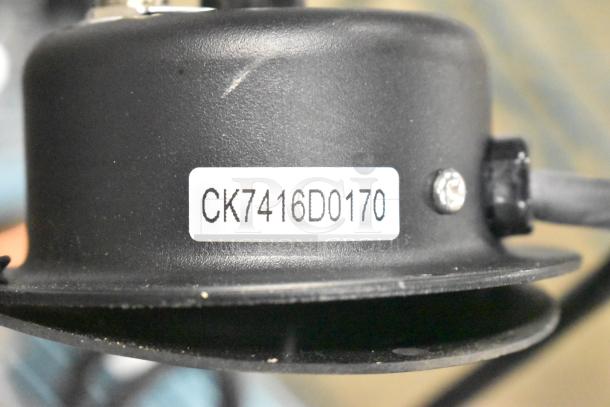 Brand new warming lamp CK7416D0170, 120V, 1 phase. Black finish with slight scratch and label visible.