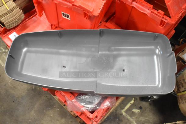 Brand new mixer top piece, gray, two holes, slight scratches. Ideal for replacement. Tags indicate scratch and dent condition.