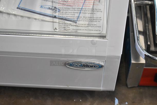 BRAND NEW SCRATCH AND DENT KoolMore CDC-3C-WH 3.6 Cu Ft Countertop Display Refrigerator, 110-120 Volts, 1 Phase.