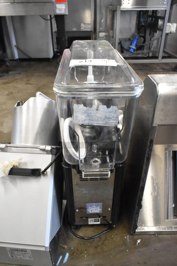 Carnival King 382RBD3G1 single 3-gallon bowl refrigerated beverage dispenser, 120 volts, 1 phase, in good condition.