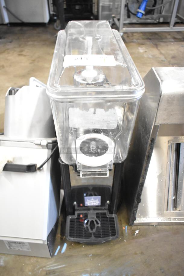 Carnival King 382RBD3G1 Single 3 Gallon Beverage Dispenser, 120V, clear bowl, used condition with label number "218".