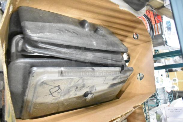 ALL ONE MONEY! Lot with Taylor ice cream machine parts and carbonated beverage machine adapters in used condition.