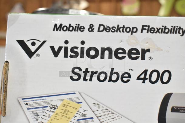 IN ORIGINAL BOX! Visioneer Strobe 400 Duplex Color Scanner, mobile and desktop flexibility, includes manual.