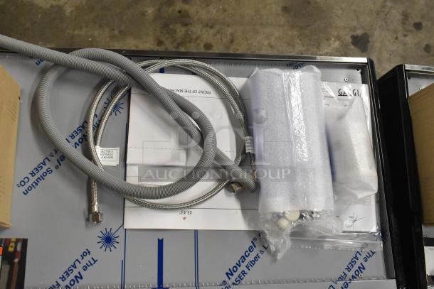 Brand new Gaggia MGV293NPU Vetro Black 3 Group Automatic Espresso Machine accessories. Scratch and dent condition.