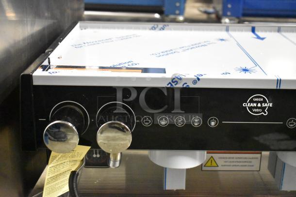 Gaggia MGV293NPU Vetro Black 3 Group Automatic Espresso Machine, brand new, minor scratches and dents, 220/230V, 1 Phase.