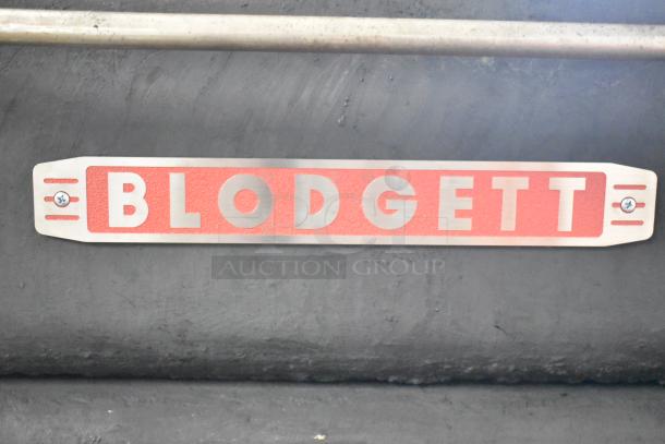 Blodgett Commercial 2 Deck Pizza Oven, gas powered, logo plate shown. Ideal for high-capacity cooking.