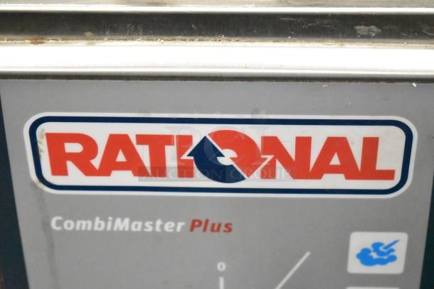 Rational CMP62G CombiMaster Plus convection oven label, highlighting the Rational brand and model.