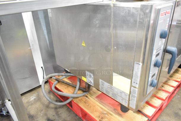 Rational CMP62G Commercial Gas CombiMaster Plus Convection Oven with stand, 79,500/106,000 BTU, visible panel controls.