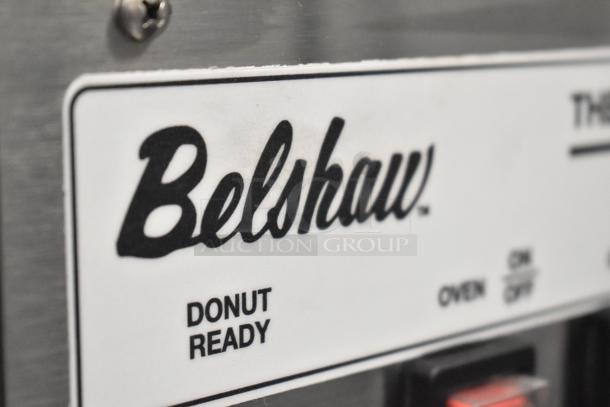 2025 Belshaw Adamatic TG-50 Thermoglazing Station, stainless steel, commercial casters, 208V, 1 phase, "Donut Ready" label.
