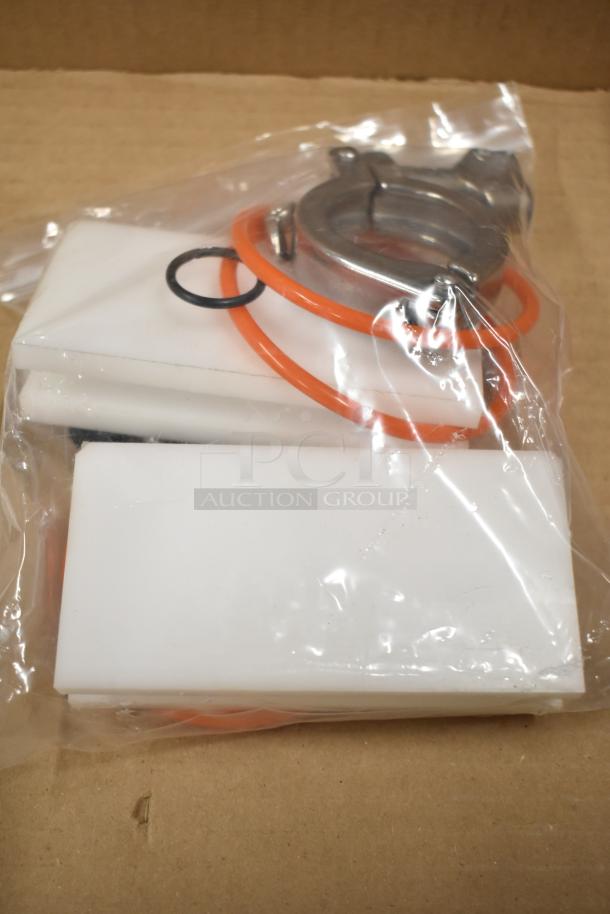 Belshaw Adamatic TG-50 Thermoglazing Station parts in packaging. Stainless steel, commercial use, 208V, 1 phase.