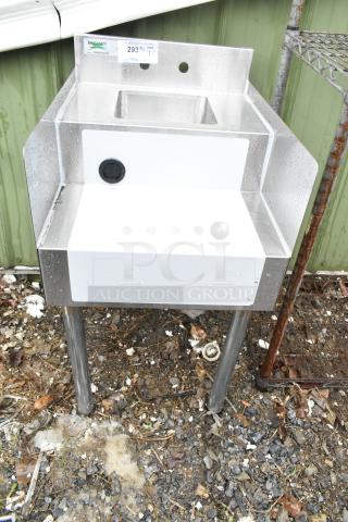 Regency 600BSDS2318 stainless steel blender station with 18"x23" dump sink, excellent condition, visible model label.